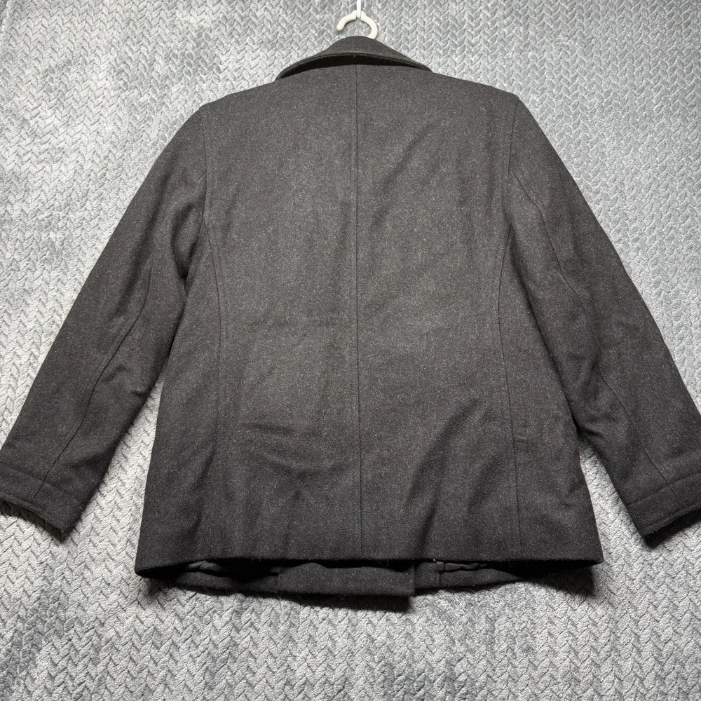 J Crew Women's XS Peacoat Wool Nylon Thinsulate Quilt Lined Jacket Dark Charcoal - Picture 5 of 13